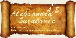 Aleksandra Šutaković vizit kartica